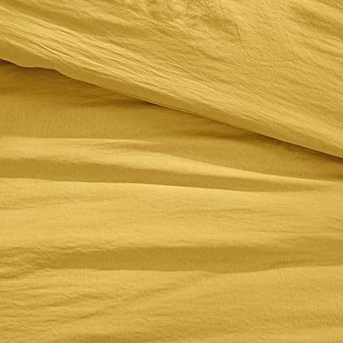 WRENSONGE King Size Comforter Set- 7 Pieces Soft Yellow Bed in a Bag with Fitted Sheet, Flat Sheet 2 Pillow Shams, and 2 Pillowcases- King Bedding Set for All Season - Thumbnail 5