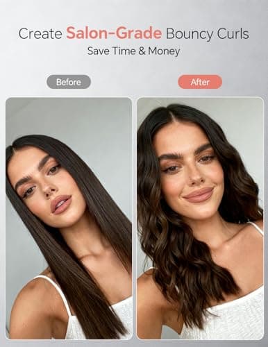 LANDOT Automatic Rotating Curling Iron 1-Inch - Versatile Styling for Salon Waves, Curls & Spirals | 8 Temp Settings & Anti-Scald Design for All Hair Types | Perfect for Daily Use & Beginners - Thumbnail 5