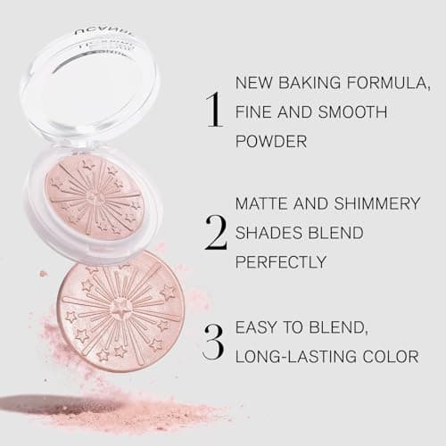 Baked Blush for Cheeks Makeup - Glow Powder Blush Palette, Silky Smooth, Seamless Buildable Face Blush Powder with Subtle Shimmer for a Natural, Long-Lasting Glow, 05 Champagne (Champagne-Glow) - Thumbnail 5