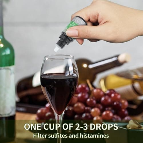 Wine Drops - Wine Drops Remove Sulfites and Histamines Wine Filters for Histamines and Sulfite for Wine Lovers, A Perfect Valentine's Day Gift for Men Women Him Mom Dad Girlfriend Boyfriend Wife - Thumbnail 4