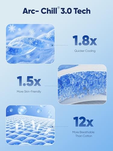 Avolare 2 Pack Cooling Pillow Cases, Arc-Chill Q-max>0.5 Stretch Cooling Pillowcases for Hair Skin and Hot Sleepers, Soft Silky Summer Pillow Cover with Zipper for Standard & Queen Size Pillows - Gray - Thumbnail 3