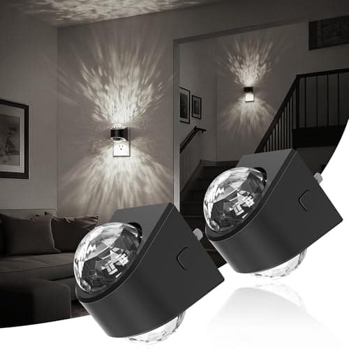 JandCase Night Lights Plug into Wall, 2 Pack Star Projector Night Light with 5000K Daily White, Automatic Galaxy Nightlight Plug in with Light Sensor for Bathroom Hallway Room Decor - Image 1