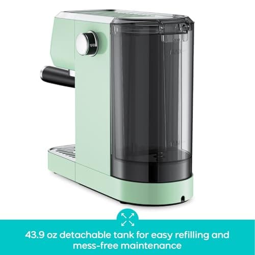 CASABREWS 3700 Essential 20 Bar Espresso Machine, Compact Coffee Maker with Steam Frother, Cappuccino & Latte Maker for Home, 43.9oz Water Tank, Pastel Green - Thumbnail 6