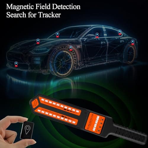 CHIRSMIP Hidden Camera Detector, Camera Finder, RF Bug Detector, Magnetic Tracker Finder, Multi-Function Bug Sweeper for Listening Devices, Hotels, Cars, Offices, Bathrooms and Travel - Thumbnail 3