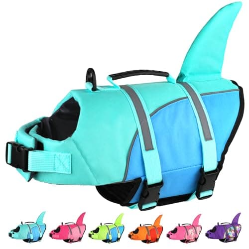 Doglay Shark Dog Jacket - Ripstop Life Vests for Swimming Boating with Rescue Handle & Adjustable Fit for Small to Large Dogs - Image 1