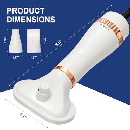 3-in-1 Pet Hair Dryer Brush for Dogs & Cats Portable, Dog Hair Blower & Slicker Brush Adjustable Temp (Low/Middle/High), Overheat Protection - Thumbnail 5