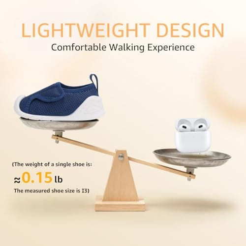 STQ KIDS Baby Walking Shoes Girls Boys Sneakers Slip On Infant Shoes Wide Toe Box Lightweight Mesh Breathable Toddler Shoe Soft Sole Flat Barefoot Blue 9-12 Months Infant - Thumbnail 4
