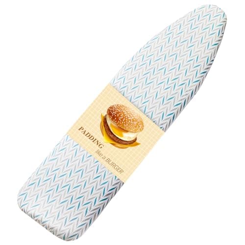 BNDX Ironing Board Cover and Pad - Large Silicone Coating, Scorch Resistant Padding,Extra Thick Heavy Duty Padded 4 Layers, Bongee Cord Edge,2 Click Buckles for Smooth Iron, Summer Willow 18x49 - Image 1