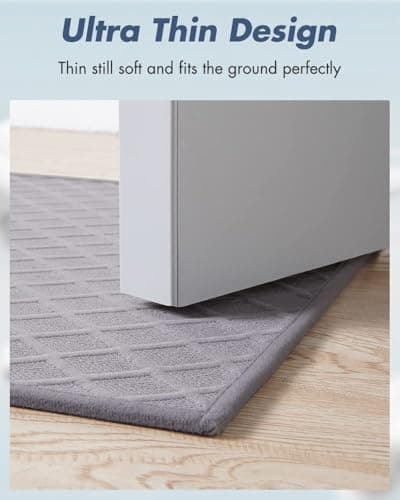 AMOAMI Bath-Mat,Ultra Thin Bath-Rugs Runner,Rubber Backed Bath Mats for Bathroom Non Slip,Absorbent Bath Rug for Bathroom Floor, Shower, Sink 2'x 6'(24" x 70") Grey - Thumbnail 4