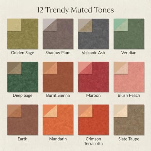Scrapbook Paper, 12x12 Double Sided Patterned Papers, 24 Sheets Pattern Paper for Card Making, DIY Photo Album Decor (Earthy) - Thumbnail 5