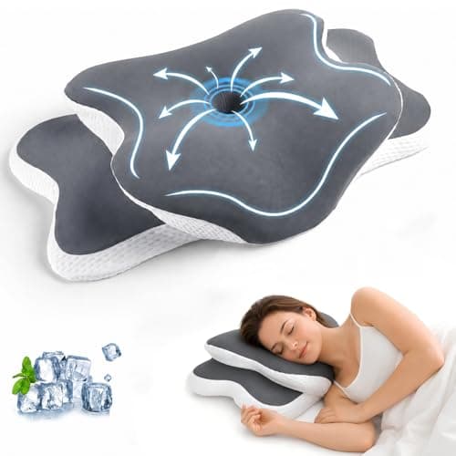 CloudNook Cervical Neck Pillow for Pain Relief, Ergonomic Memory Foam Neck Support Pillow for Sleeping, Cooling Comfort Designed for Side Back Stomach Sleepers - Image 1