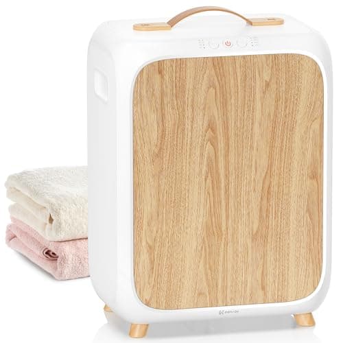 Keenray Towel Warmer Bucket, Luxury Rectangle Towel Warmer for Bathroom with Timer & Delay, Customized Fragrance, Child Lock, Fits 2 Large Towels, Blankets, Bathrobes, Ideal Gift for Him & Her(Wood) - Image 1
