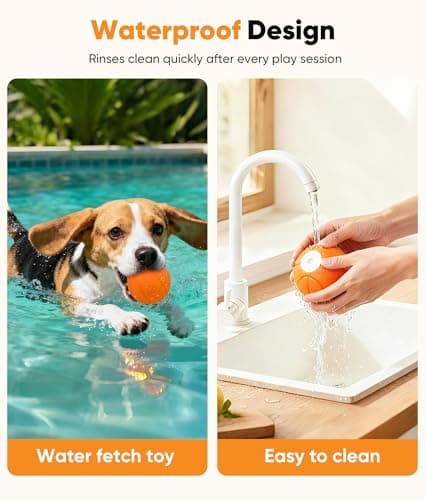 Petbobi Interactive Dog Ball, Moving & Vibrating Automatic Dog Toy, Thick TPU Basketball Design, USB Rechargeable, Washable & Chew-Resistant Self-Moving Dog Toy for Small Medium Dogs - Thumbnail 6