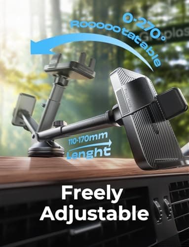 LISEN for iPhone 17 Car Phone Holder Mount, 2-in-1 Suction Cup Phone Mount for Car Dashboard Windshield and Air Vent Cell Phone Holder, Truck Phone Holder for iPhone 16 Pro Max Air 15 14 13 Plus Mini - Thumbnail 4