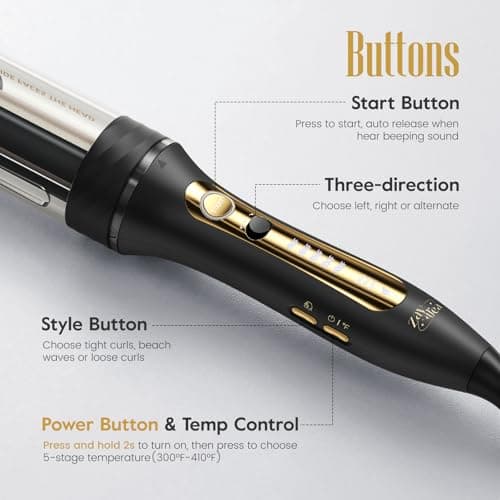 ZAVAREA Automatic Rotating Curling Iron for Long Hair - Thumbnail 4
