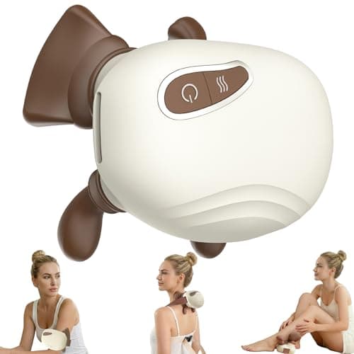 LIDEEYA 4D Wireless Neck and Shoulder Massager, Bionic Hands Deep Tissue Shiatsu Neck Massager with 3 Relaxation Modes, Portable Electric Kneading Massager for Home Office, Holiday Gift
