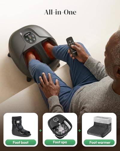 Heycool 2026 Upgrade FSA Eligible HSA Foot Massager, Shiatsu Foot Massager Machine with Heat and Compression for Plantar Fasciitis Neuropathy, Remote Control, Gifts, Size 14 - Thumbnail 5