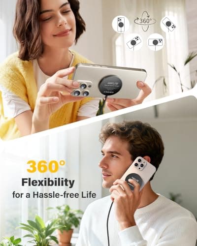 25W Wireless Charger for MagSafe, Qi2.2 Magnetic Fast Charging Pad for iPhone 17/16/15/14/13/12 Series & AirPods, Strong Magnet, Ultra-Thin & Portable Charger Mat for Travel Home Office(Black, 2Pack) - Thumbnail 4