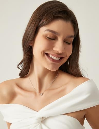 EAMTI 925 Sterling Silver Necklace for Women Interlocking Cubic Zirconia Circle Pendant Solidarity Simple Dainty Jewelry Gifts for Women Birthday/Anniversary Day/Valentine’s Day - Thumbnail 6