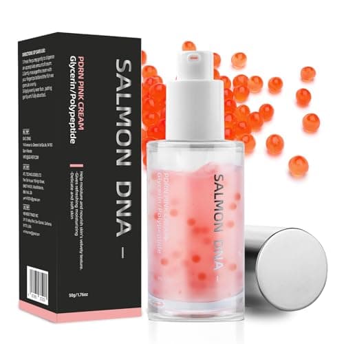 SKSOYT Salmon DNA PDNA Pink Hyaluronic Moisturizing Cream - Lightweight Hydrating Face Moisturizer, Brightening & Elasticity Support, Pore Care
