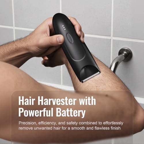 CLEVEB Body Hair Trimmer for Men & Women, Waterproof Rechargeable, Length Adjustable, Multifunctional Shaver with LED Indicator - Thumbnail 3