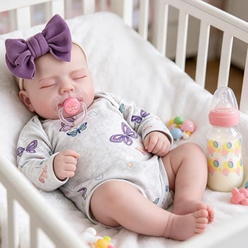 Milidool Reborn Baby Dolls, 20Inch Cute Soft Vinyl Realistic Newborn Baby Doll Poseable Lifelike Real Life Baby Dolls with Accessories for 3+ Year Old Girls Gifts, Pretend Play, Collection - Image 1