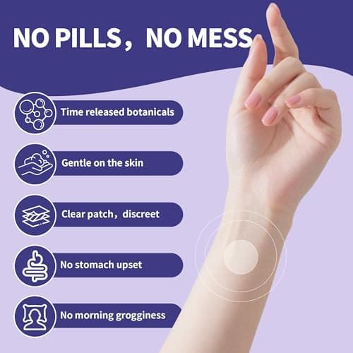 WLTHO 60ct Deep Sleep Patches for Adults - All Natural Sleep Patches Stickers with Valerian Root, Melatonin & Magnesium, 8-Hour Lasting, Non-GMO & Cruelty Free (Clear-60ct) - Thumbnail 6