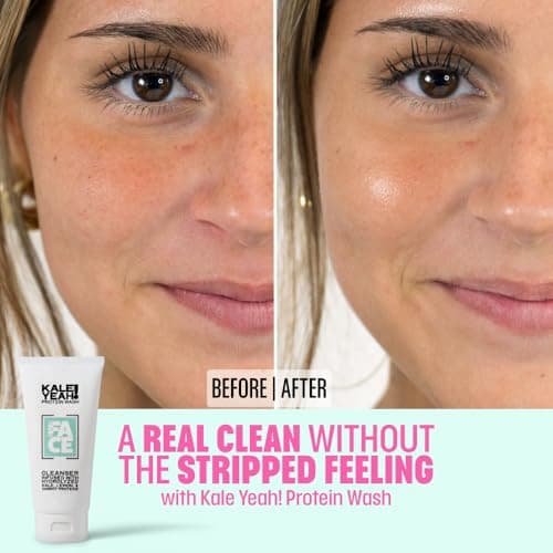 SurFACE Face Wash with Kale, Carrot and Lemon Proteins, Green Tea, Chamomile, Aloe and Cucumber – Gentle Daily Antioxidant Cleanser for Hydrated, Balanced Skin – Kale Yeah! - 6 oz - Thumbnail 3