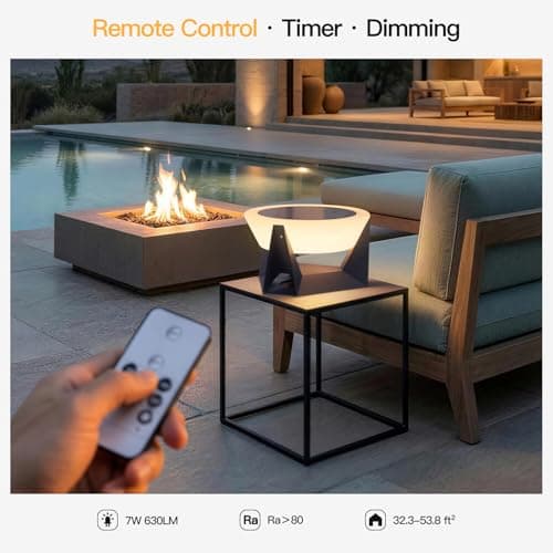 MVBT Large Solar Lantern, 3000K Outdoor Floor Lamp, Solar Outdoor Lights Waterproof, Dusk to Dawn Floor Lamps for Porch, Round Garden Floor Lanterns, Metal LED Patio Light for Yard Deck Pool Outside - Thumbnail 6