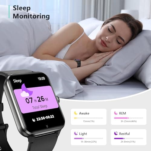 Blackview 2026 Smart Watch (Answer/Make Calls), Fitness Watch for Men and Women with Heart Rate/SpO2/Sleep Monitor/2 Straps, 100+ Sports Modes, IP68 Waterproof Activity Tracker for Android/iPhone - Thumbnail 3