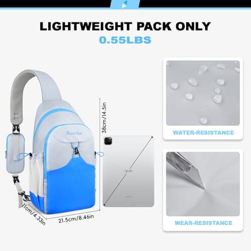 Seektop RFID Anti-Theft Crossbody Bag Sling Backpack for Women & Men, Casual Chest Daypack for Daily Travel - Thumbnail 6