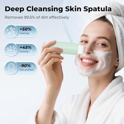 Blackhead Remover Tool for Nose Pore,Dual-Head Face Scraper & Pore Cleaner for Deep Facial Cleansing, U Shaped & Circular Widened Head Skin Care Tool for Men and Women (Green) - Thumbnail 2