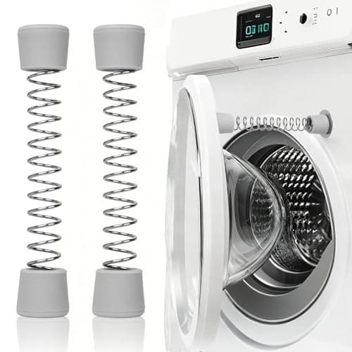 Front Load Washer Door Prop, 2 Pack Magnetic Washer Door Prop Door Holder with Flexible Spring & Adhesive Metal Discs, Removable Washer Door Stopper Keep Washing Machine Door Open to Prevent Odors - Image 1