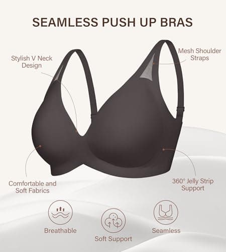 DEANGELMON Wireless Bras for Women Supportive Mesh Straps Bra Seamless Full Coverage No Underwire Comfort Everyday Bras(Black,XXL) - Thumbnail 3