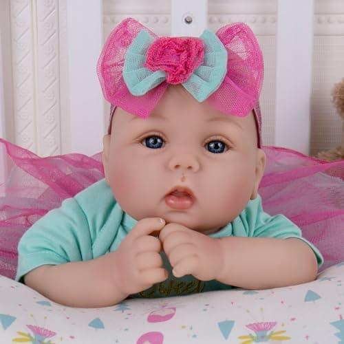 Milidool Lifelike Reborn Baby Dolls - 18 Inch Real Life Realistic Newborn Baby Dolls Girl with Soft Weighted Body Gift Set for Kids Age 3+ - Thumbnail 2