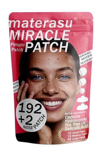 194pc Pimple Patches (192+2 Patches),3 Size with 2 Nose Hydrocolloid Acne Patches with Tea Tree Oil - Image 1