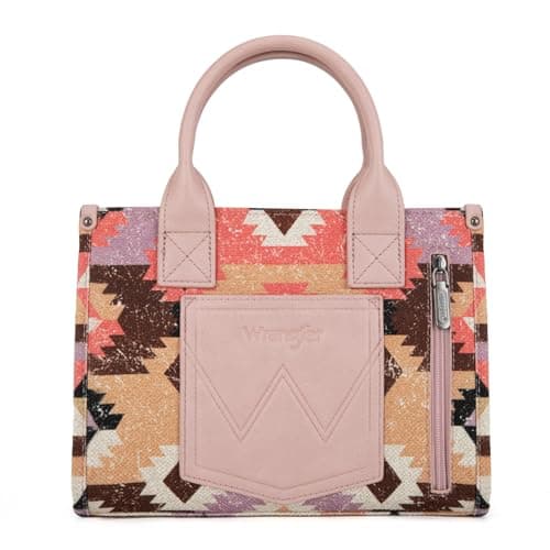 Wrangler Boho Tote Bag Aztec Top Handle Handbags and Purses Spring Southwest Satchel Shoulder Bag WG166G-81203PK - Thumbnail 5