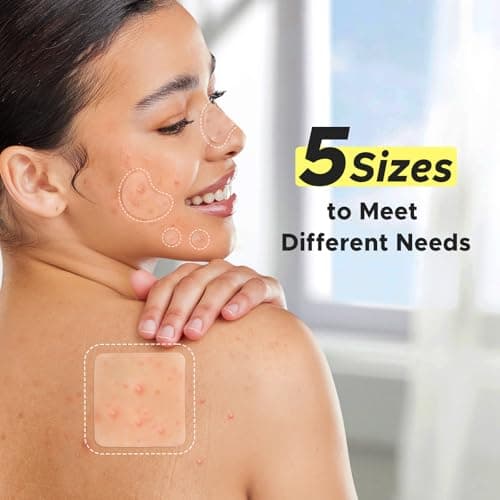 LitBear Pimple Patches for Face, Large Acne Patch, XL Hydrocolloid Bandages,Zit Stickers for Forehead, Chin, Nose, Body, Back, and Chest (5 Sizes, 228 Pimple Patches) - Thumbnail 3