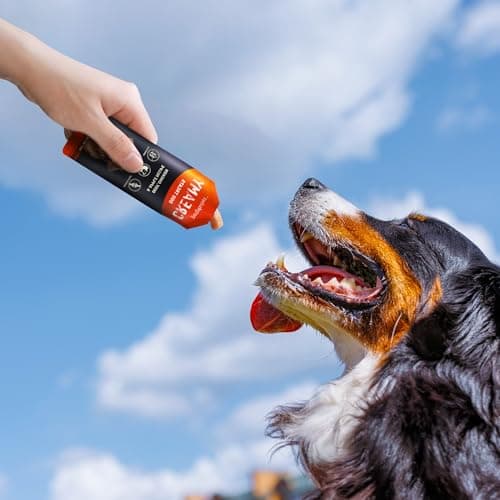 PETPHABET Lickable Squeeze Treats for Dogs, Creamy Puree Dog Food Meal Topper, Puppy Pouch Treats for Training and Enrichment, Healthy High Protein Variety Pack (11.2 oz / 8 Pack) - Thumbnail 6