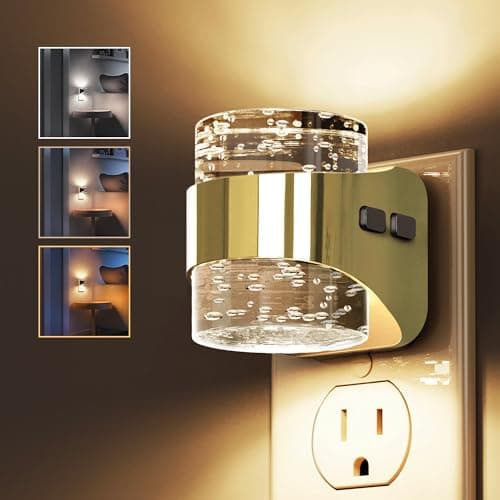 L LOHAS LED 3CCT Night Lights Plug into Wall, 3000K/4000k/5000K Adjustable Color Temperature Night Light,Bubble Nightlight with Dusk to Dawn Sensor for Rooms Bathroom Hallway - Image 1