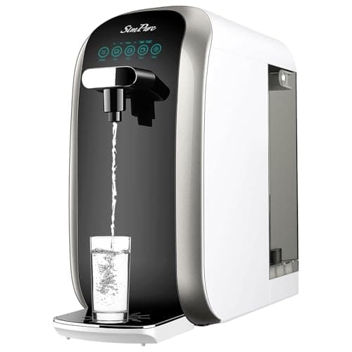 SimPure Y7P-BW UV Countertop Reverse Osmosis Water Filter, NSF/ANSI 58 Certified, 5 Stage RO Water Filtration System, Water Purifier for Home, No Installation, 4: 1 Pure to Drain, Classic Pure Taste - Image 1