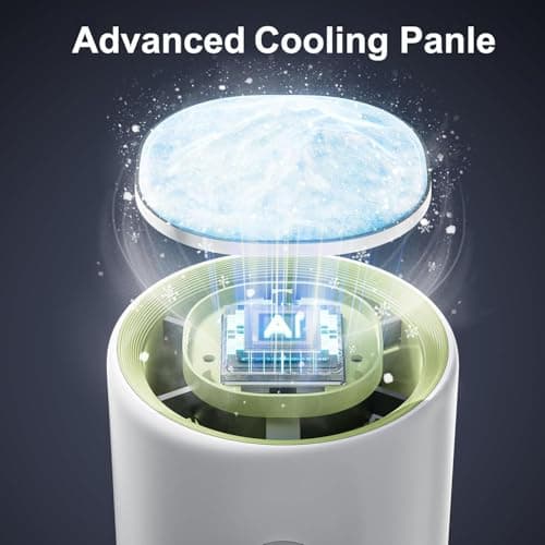 Joytential Portable Handheld Fan, Turbo Hand Fan with 1-100 Speed Adjustable USB Rechargeable, Powerful Instant Cooling Personal Mini Fan for Travel, Outdoor, Camping, White - Thumbnail 3