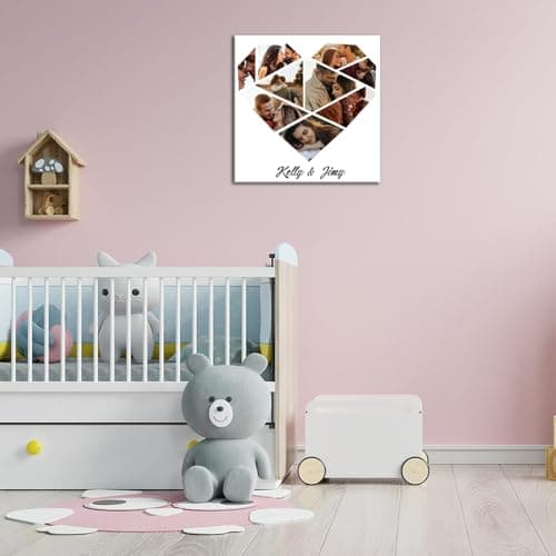 ZHIYYHAO Custom 9 Picture Collage Canvas Wall Art Framed Personalized Multi Pictures Prints to Canvas Wall Art for Living Room Bedroom Study room Home Decor (CF-14,16.00L''X16.00W) - Thumbnail 2