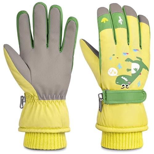 Gilotop Children Ski Gloves Kids Waterproof Winter Outdoor Snowboard Warm Gloves for Boys Girls