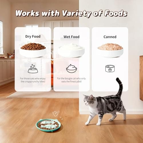 Zonopy Slow Feeder Cat Bowl, 2 PCS Silicone Bowl, Cat Slow Feeder, Ideal for Dry and Wet Food, Easy to Clean, Interactive Puzzle Toy for Pets Food Training, Keeps Cats Busy, 6.69" W*0.65" H - Thumbnail 4