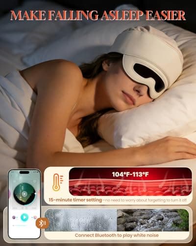 LovHomdecr Electric Head Massager, White Noise Aids Sleep Eye Massager with Heat - Thumbnail 2