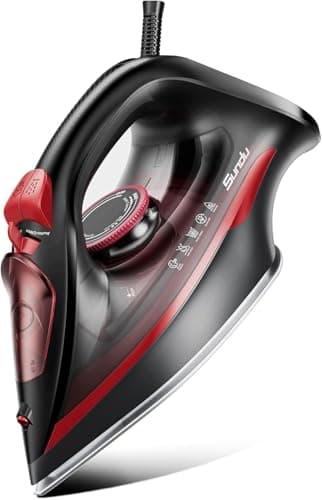 Steamer Iron for Clothes, Portable 2 In 1 Travel Handheld Garment Steamer, with Non-Stick Soleplate, Vertical Steaming, Anti-Drip Design, Spray Mist and Auto Clean Button, Adjustable Steam Control - Image 1