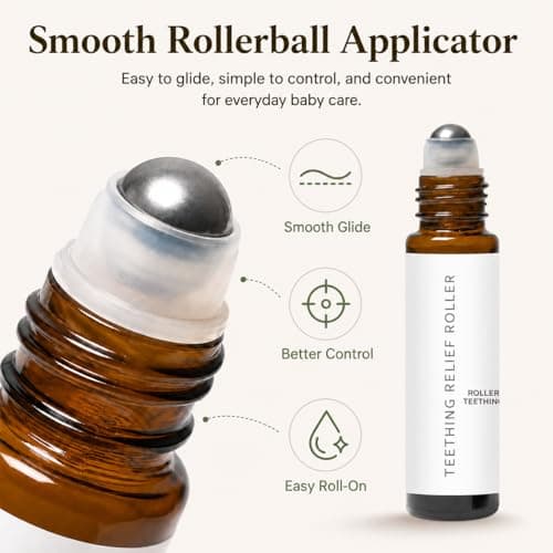 Teething Roller for Babies, Chamomile Baby Roll-On for Teething-Time Daily Care, Easy-Glide Rollerball Applicator, Portable Baby Care Roller 10ML 2 Pack - Thumbnail 5