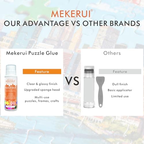 Puzzle Glue with Built-in Sponge Applicator – Clear Jigsaw Puzzle Glue for Preserving, Sealing & Framing Finished Puzzles, Dries Clear, Strong Hold, No Streaks – 120ml - Thumbnail 6
