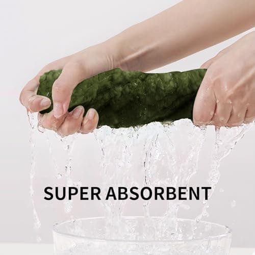 NALIVO Oversized Bath Towels 40x80 Inches Extra Large Bath Sheets for Adults Super Soft Quick Dry Highly Absobent Microfiber Shower Towels for Bathroom（Olive Green, 6Piece - Thumbnail 6